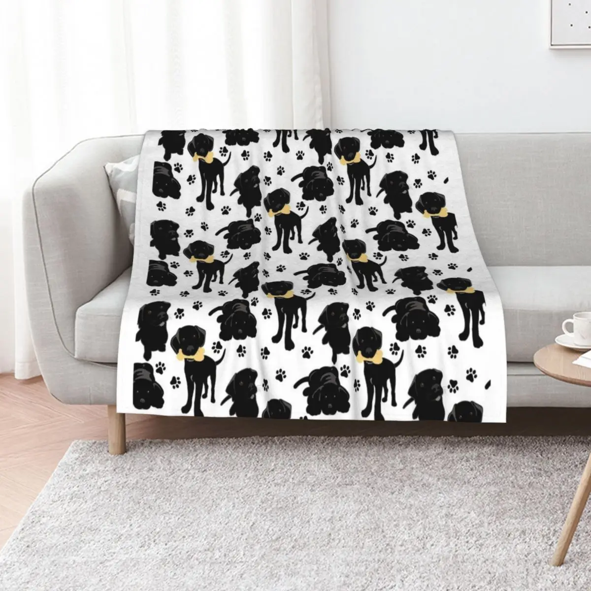 Black Lab Puppies Throw Blanket manga Baby Decorative Throw For Decorative Sofa Decorative Sofa Blankets