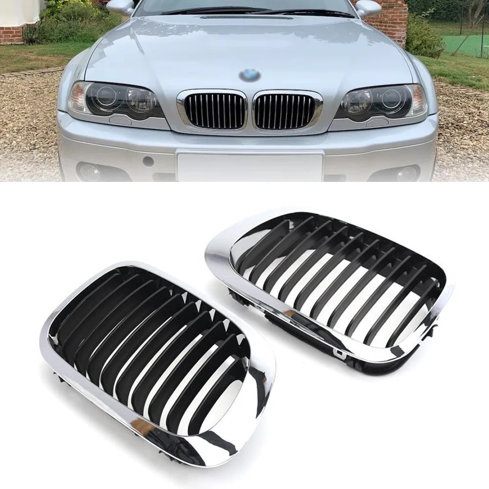

Front Bumper Center Grilles Frame Left Right Side For BMW 3-Series E46 2 Door 1999-2003 M3 2000-2006 51138208685 51138208686