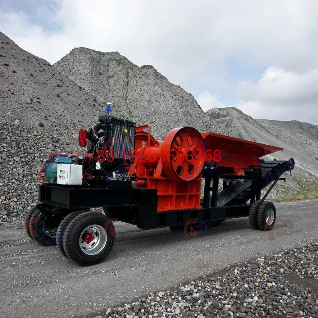 YG Customized High-quality PE400*600 Mobile Crushing Plant, Quartz Gold Mine Jaw Crushing Production Line, Rock Crusher.