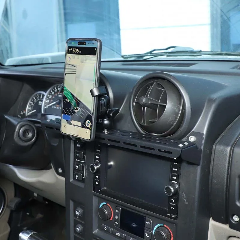 

Держатель для телефона на центральную панель приборов из углеродистой стали для Hummer H2 2003-2007, многофункциональный держатель, автомобильные аксессуары