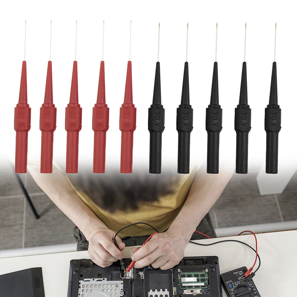 Non-Destructive Test Probe For Digital Multimeter Test Leads 2pcs 10pcs Connecting Banana Plugs&post Tie Sensitive Probes Plug