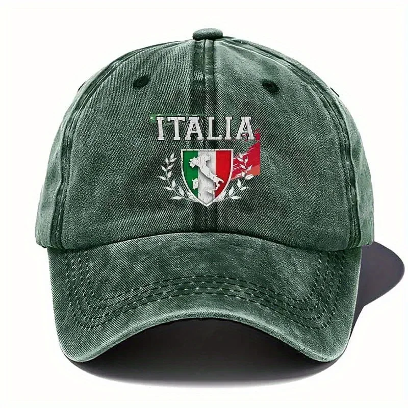 National Tide Shield Label Baseball Cap, Two-Color Laurel Leaf Surround Design, Suitable For Running And Outdoor Activities