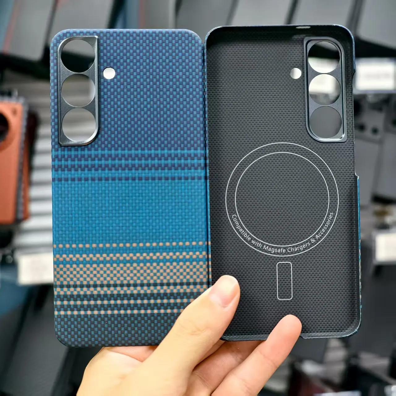 

Carbon for Samsung Magsafe S25 carbon fiber phone cases s25 protective cases ultra-thin S25 Lightweight Protective Cover Magsafe