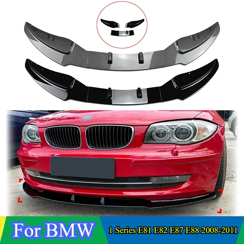 

For BMW 1 Series E81 E82 E87 E88 LCI Model 2008-2011 Car Front Bumper Lip Spoiler Spiltter Diffuser Body Kits Tuning Accessory