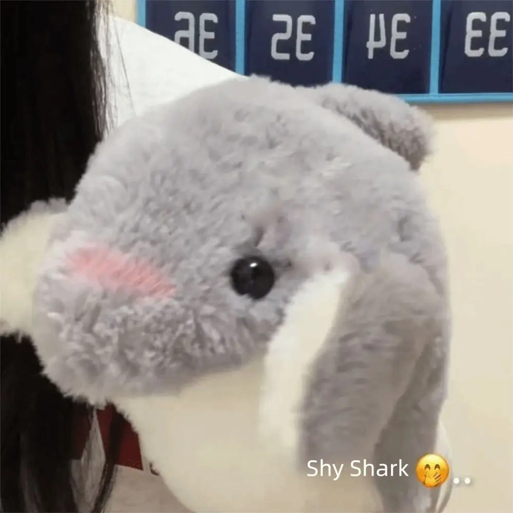 Marionnette à main de requin en peluche rose gris, dessin animé, marionnette d'histoire de doigt, éducation précoce, jeu imaginatif