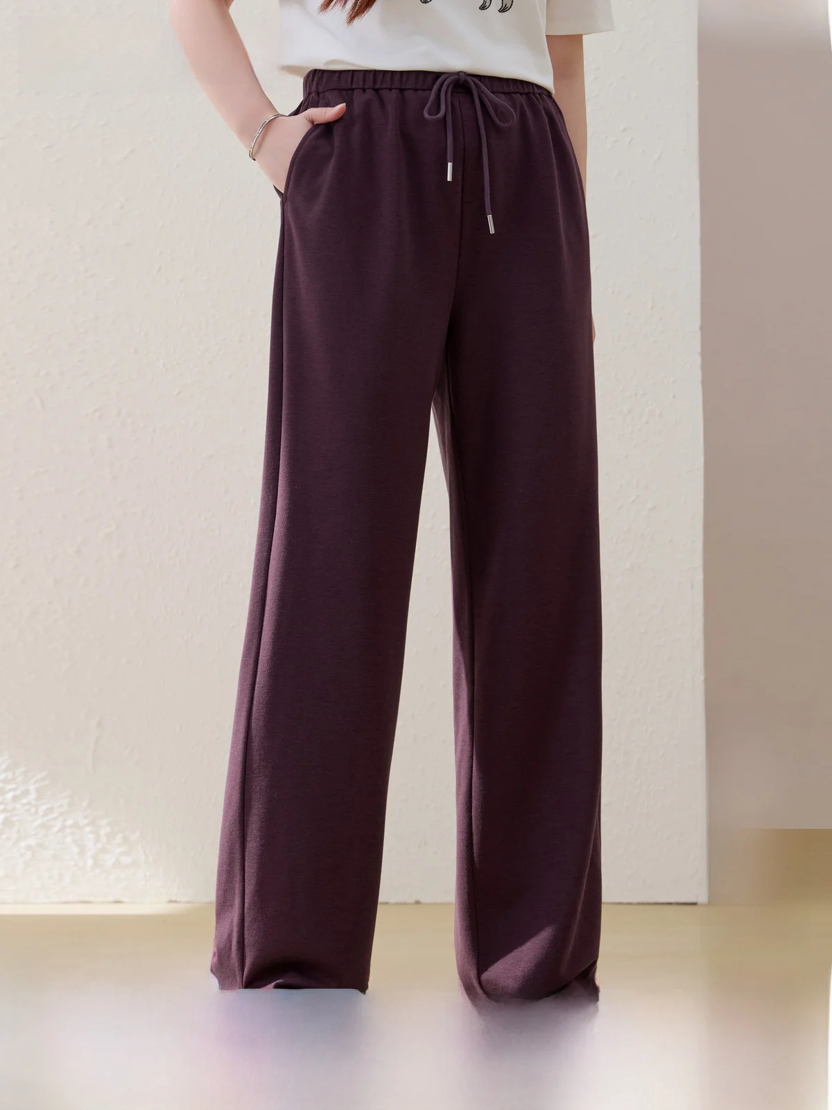 Casual High Waist Straight Leg Pants Slit Design Slimming Summer New Arrival plus Size Women's Clothing Commute Style