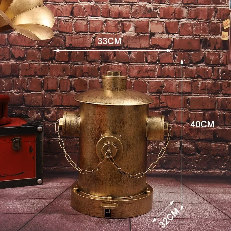 Muslimretro Fire Hydrant cestino della spazzatura con pedale pattumiera rotonda in metallo con coperchio secchio portaoggetti creativo