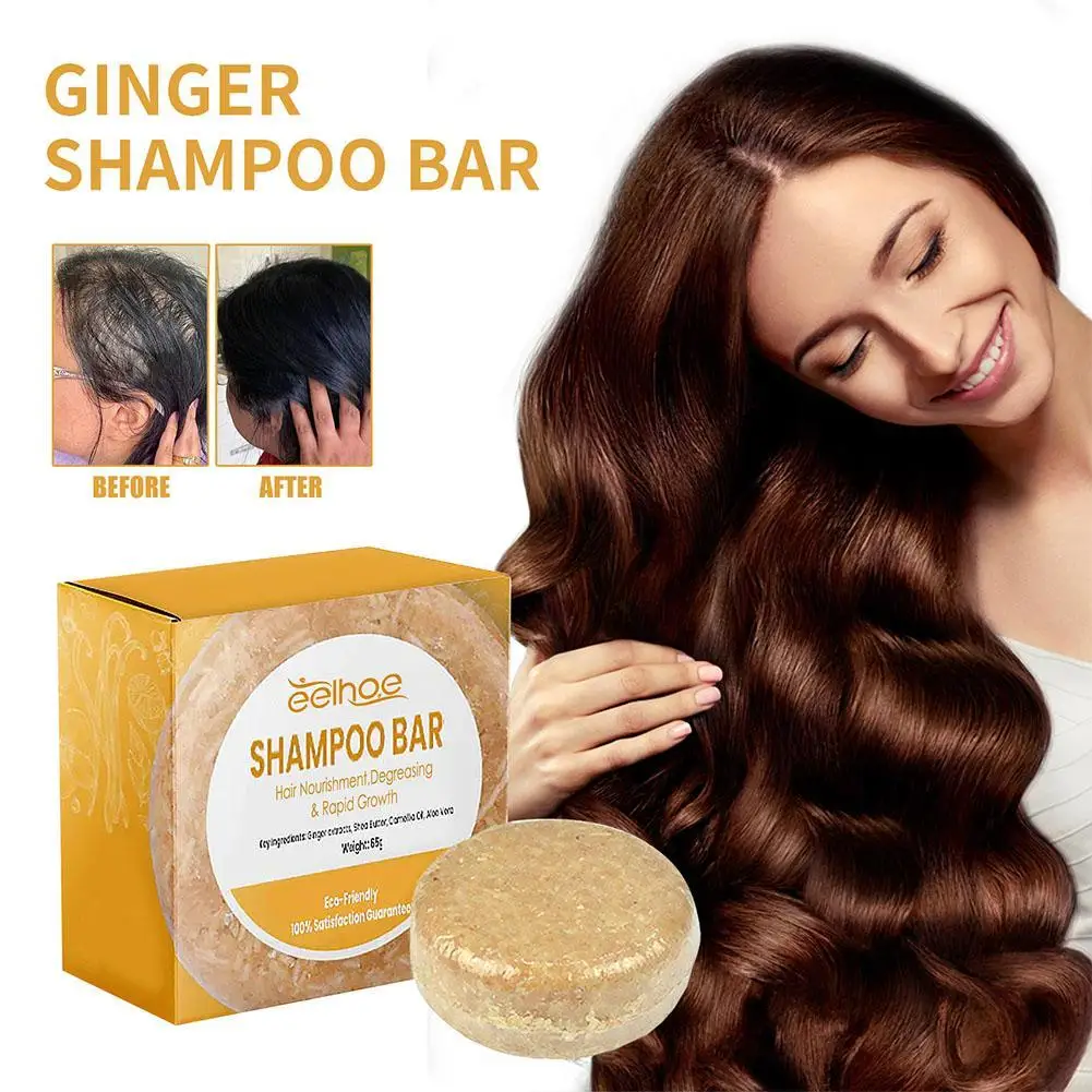 

Ginger Soap Anti Hair Loss Soap Repair Scalp Nourishing Brighten Thick Hair Care Prevent Hair Loss Shampoo Bar 65g