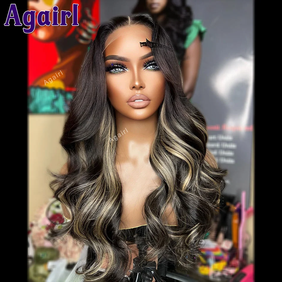 

Highlight Grey Blonde 13X6 Lace Front Human Hair Wigs 13X4 Body Wave Lace Frontal Wigs Pre Plucked 5X5 Colored Lace Closure Wigs