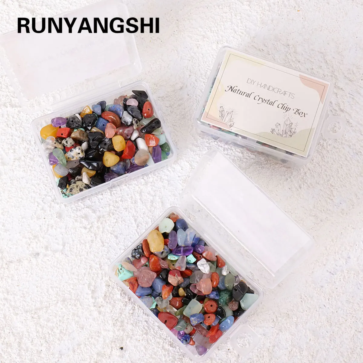 1box Natural Stones Mixed Crystal Material Crystal Gravel Stone Chips Ore Minerals Reiki Specimen Gemstones Aquarium Decoration