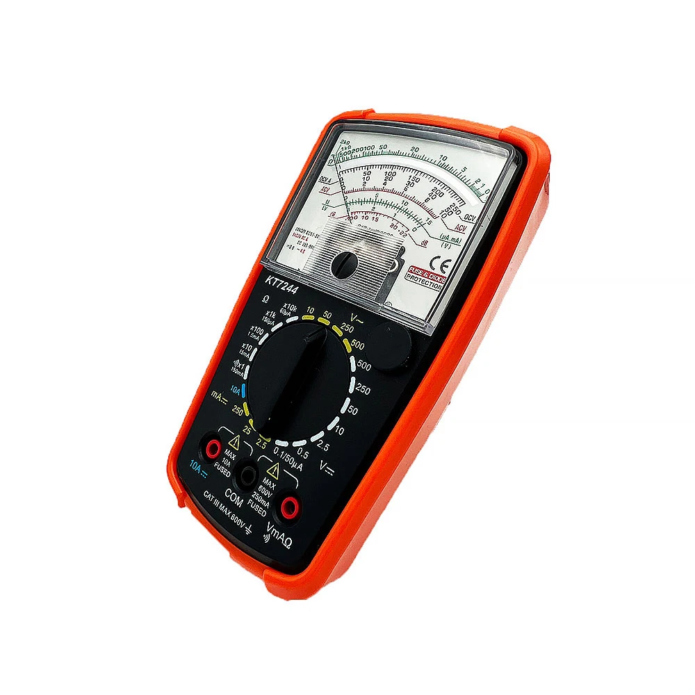 QHTITEC Professional Analog Multimeter AC DC Voltage Meter Ammeter Resistance Meter 3 In 1 Handheld Tester Electrician Tools