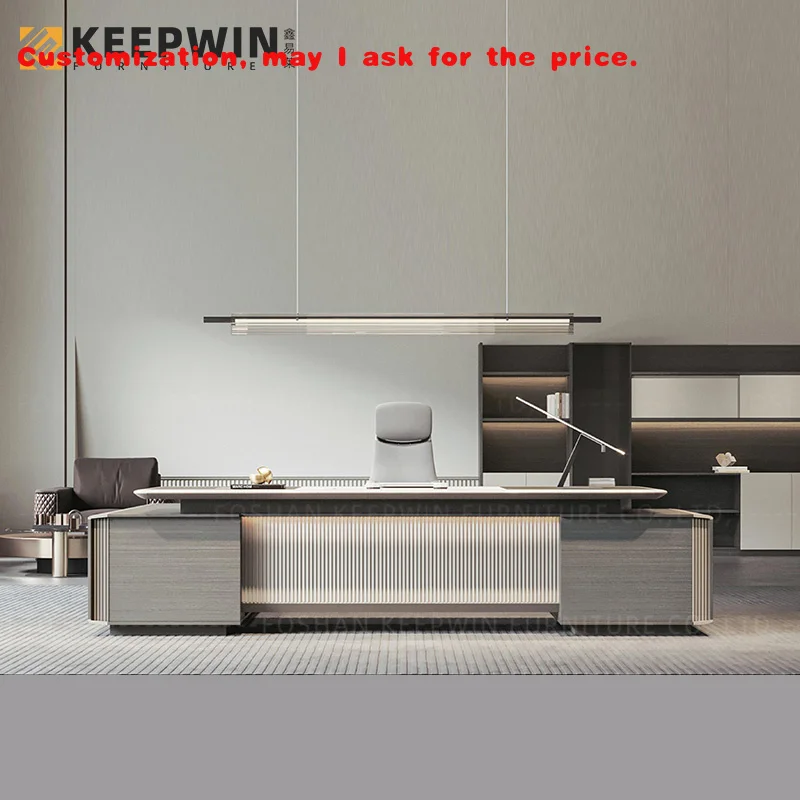 

custom.Modern Luxury Design Office Furniture Project CEO Director Desk Large Executive Wooden Office Table