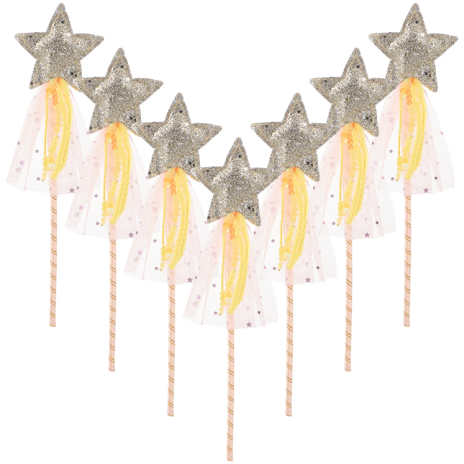 

8 Pcs Princess Fairy Staff Wand Wands for Glitter Handheld