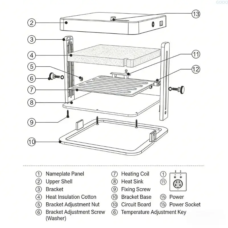 23GA European Poultry Warming Plate With Level And Position Change