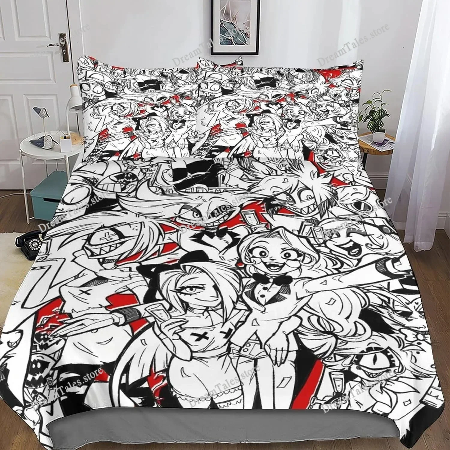 

Game Hazbin Hotel Duvet Cover Pillowcase Bedding Set Adult Boy Girl Bedroom Decoration Charlie Single Double Large Size741