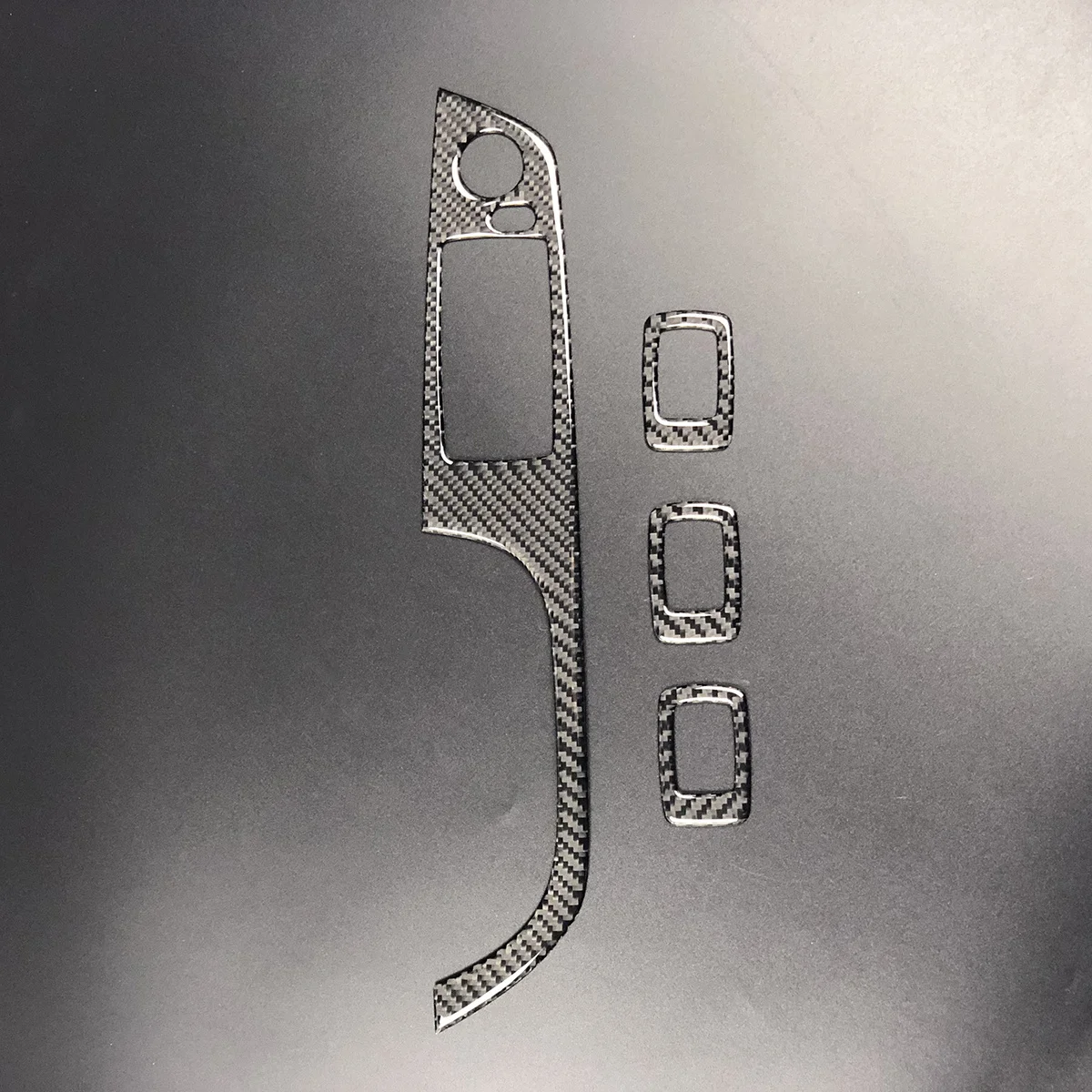 

Carbon Fiber Window Control Panel Decal for - Black Stylish Car Styling Accessory Easy to Install Auto Decoration