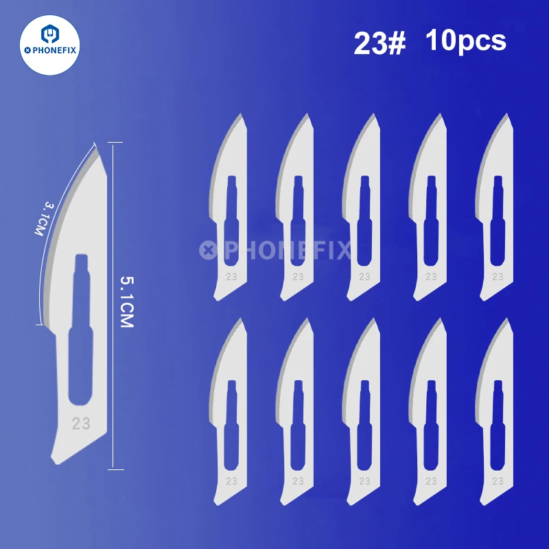 10 stücke Kohlenstoffs tahl schnitzen Skalpell messer 10 #21 #23 #24 #25 # chirurgische Klingen DIY schneiden Motherboard BGA Reparatur chirurgisches Messer – Detail 22