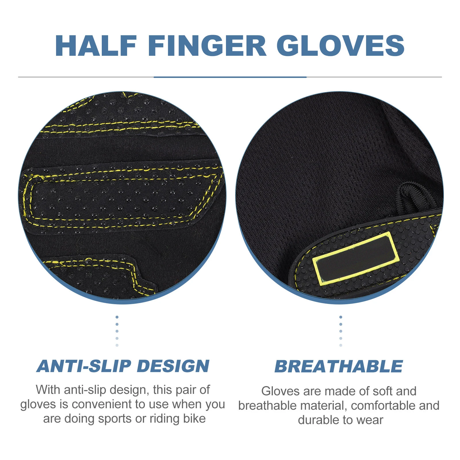 

1 Pair Breathable Outdoor Half-Finger Gloves Cycling Gloves Windproof Protective Mitts For Hiking Riding