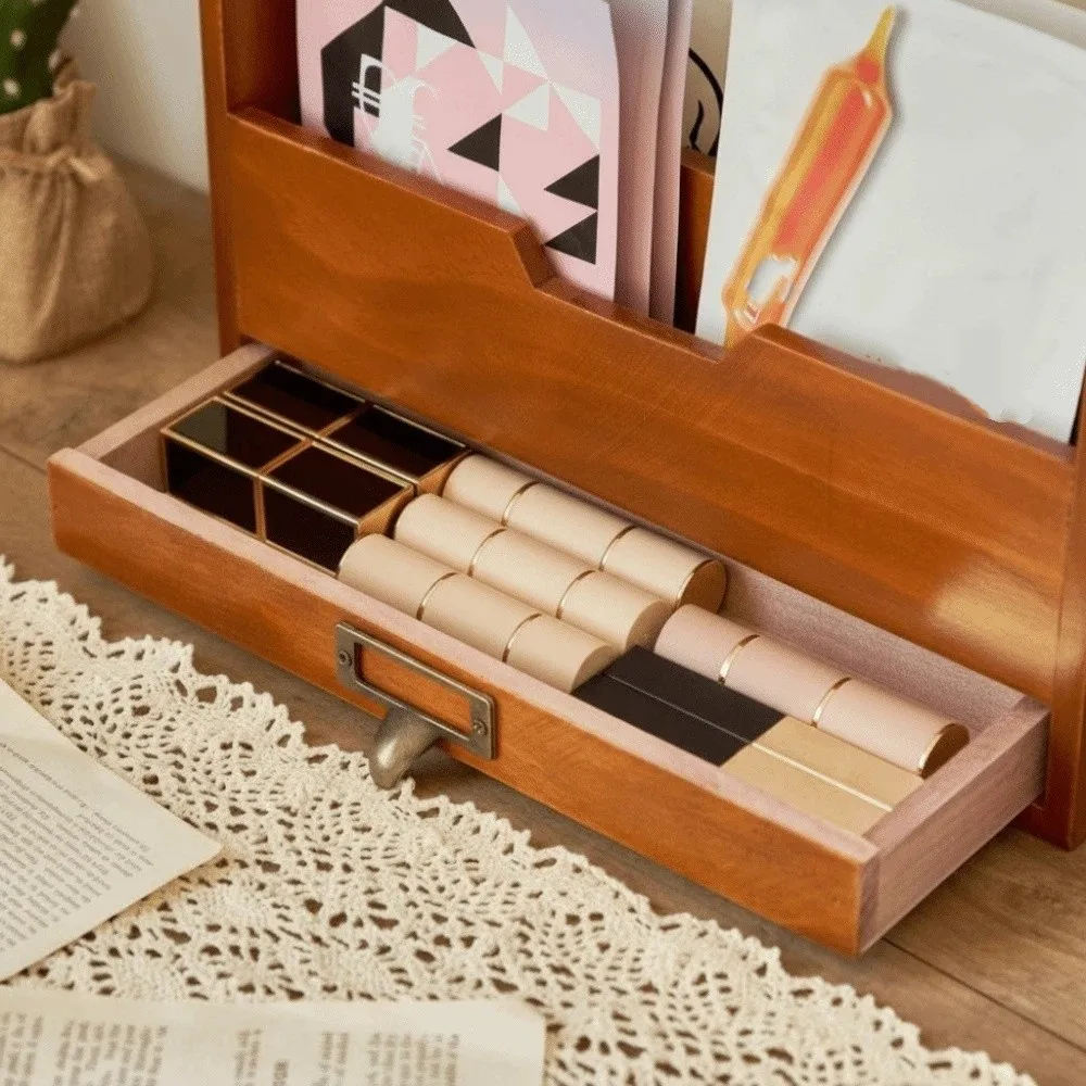منظم البريد الخشب سطح المكتب درج صندوق تخزين خمر متعددة الوظائف صندوق فرز الملفات منظم البقالة منظمة المنزل