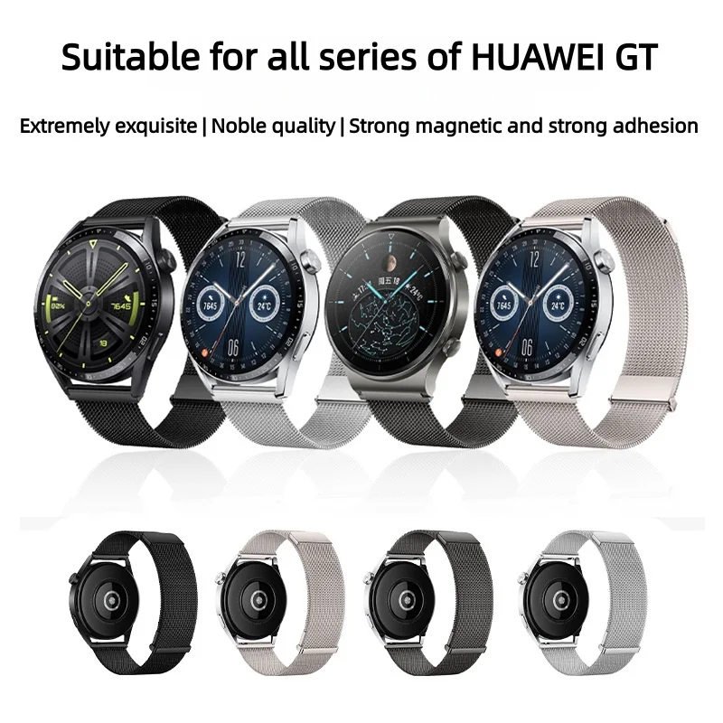 WatchBand 20mm22mm Strap For Huawei GT 2 2E GT2 Pro Watch Strap Milanese Replacements Belt Honor Magic 1 2 46mm Watch Mens Strap