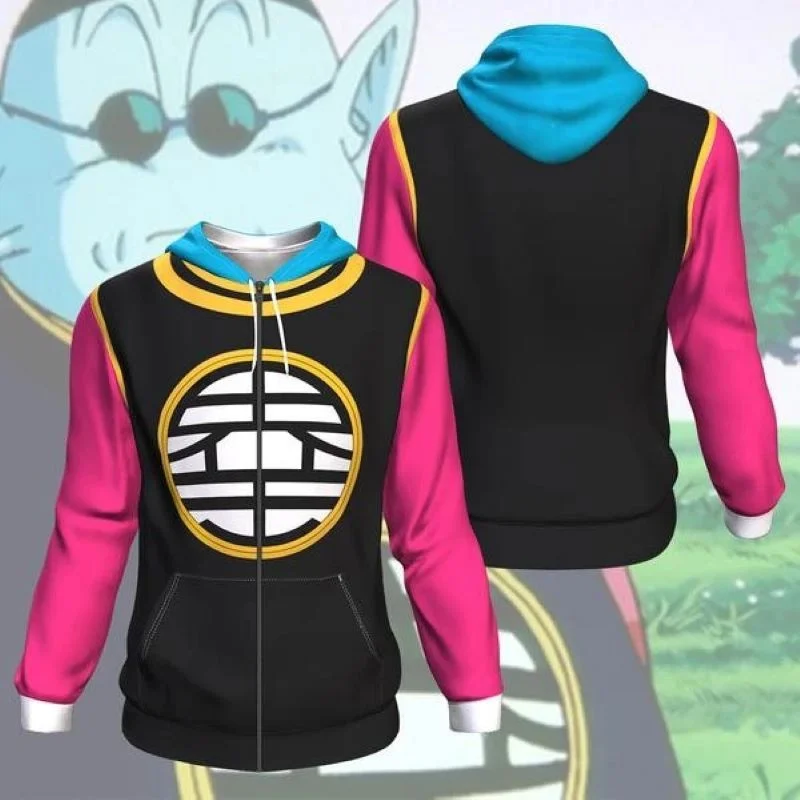 

Bandai's 2025 Quick-drying Zip-up Hooded Sweatshirt, Japanese Anime Dragon Ball Goku Football Autumn/Winter Men's Collection