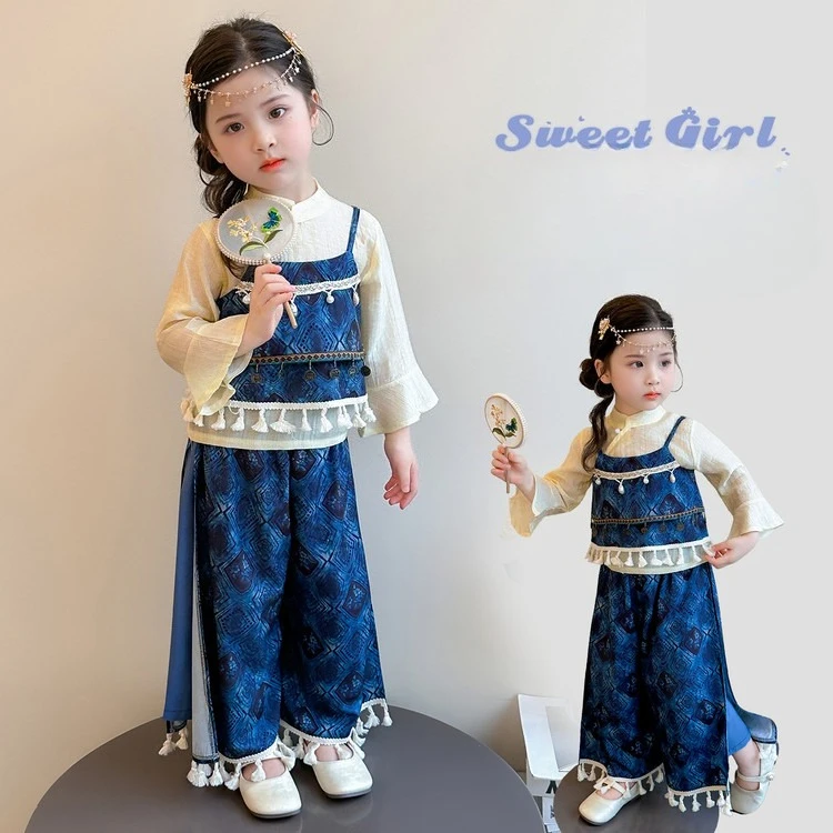 2026 Childrens Clothing New Fashion Design Spring and Autumn Style Girl Tie Dyeing Three Piece Set