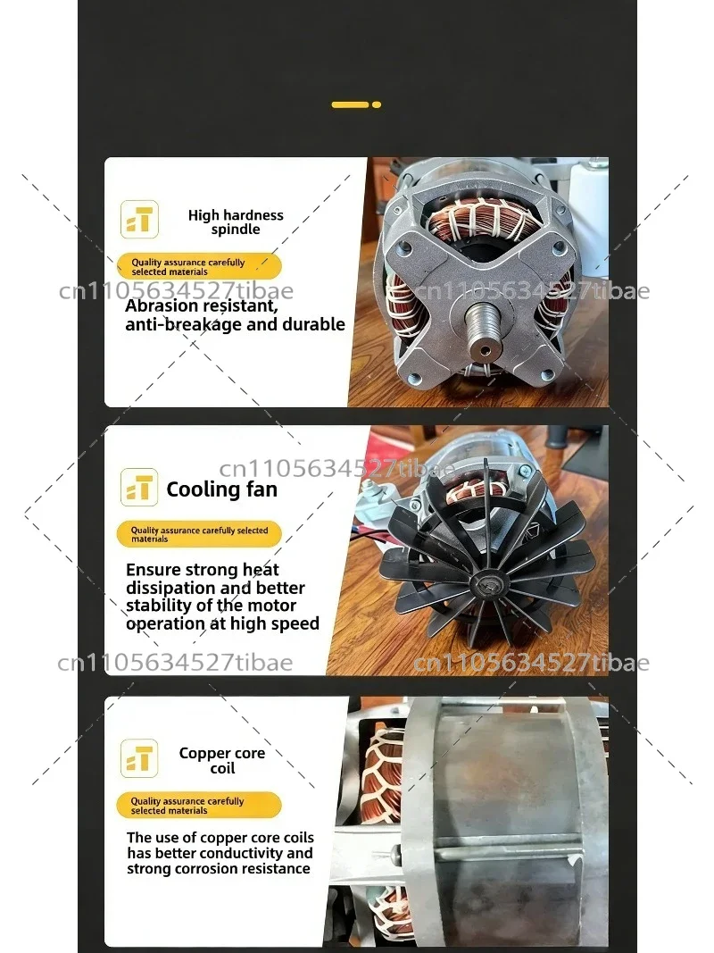 Small Electric Concrete Mixer Motor Heavy-Duty Single-Phase 1.5 HP 230V 1400W for DIY Home Garage