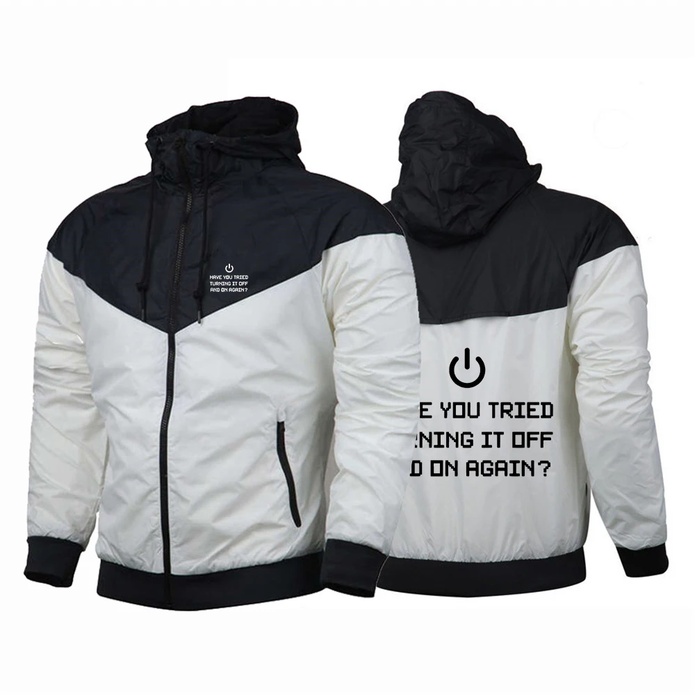 معطف عصري مصمم مرقع للرجال للربيع والخريف هل تحاول ذلك وإيقافًا وإعادة تشغيل شعار طباعة 2025 سترة #3