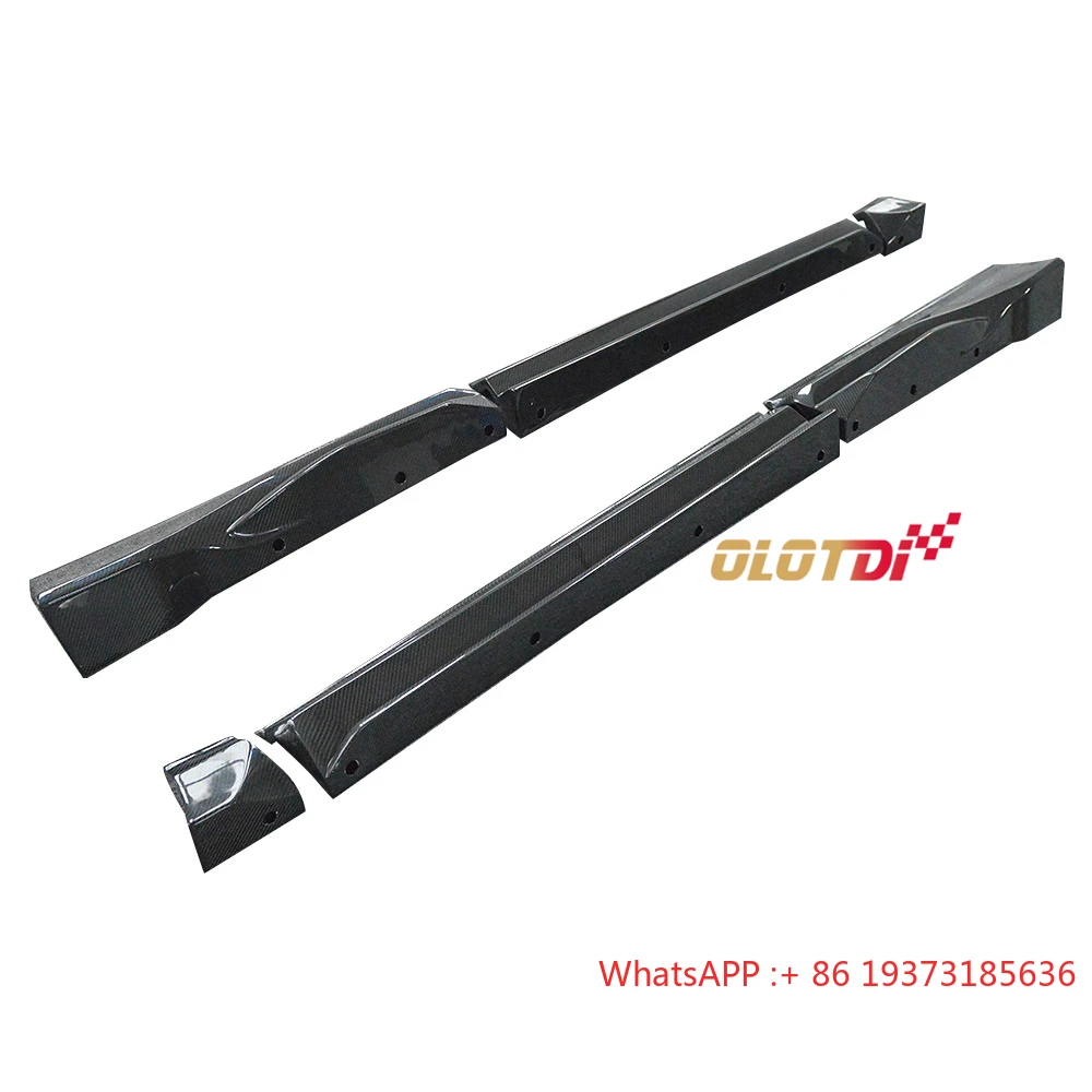 A Style Carbon Fiber Body Kits Side Surrounded Extension Lip Side Skirts for Lexus RX F-Sport 2019-2021 Car Bumpers