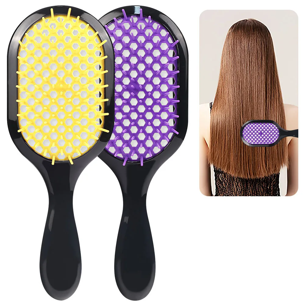 فرش شعر ناعمة قابلة للتنفس - شعيرات فائقة النعومة لسهولة فك التشابك، تناسب تجعيد الشعر الطبيعي، مستقيم، رطب/جاف/تالف