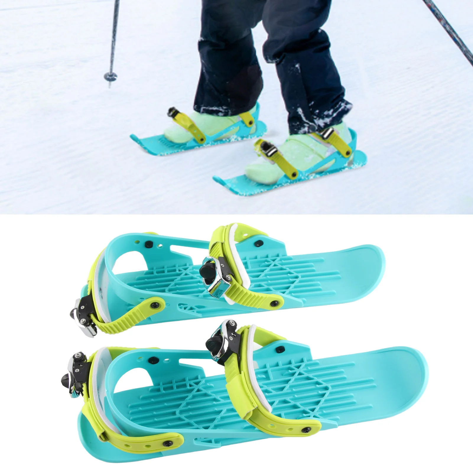 

Mini Ski Skates Mini Ski Shoes Adjusable Skiboards Attach To Skis Boots For Downhill Slopes Winter Sports For Children