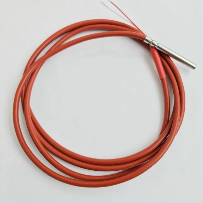 Sensor de temperatura PT1000, termistor recubierto de Gel de silicona, sonda de 1,5 metros, 45Mm X 5Mm -50-180 grados centígrados, 4X2 cables, Rtds
