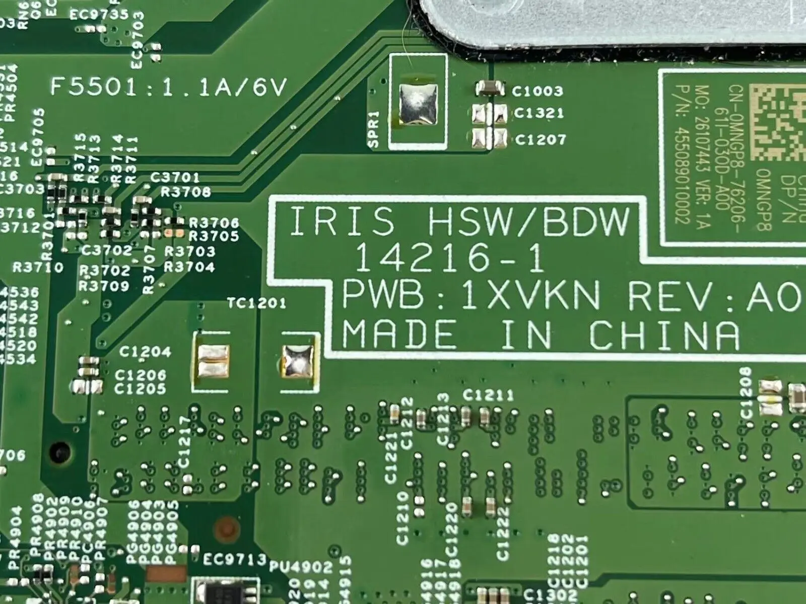 14216-1 for Dell Inspiron 3458 3558 Main Board CN-0MNGP8