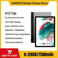 UMIDIGI A13 Tab Android 13 Smart Tablet 7500mAh Unisoc T616 Octa-Core 8GB+128GB 13MP Rear AI Camera 10.5 inch Computer