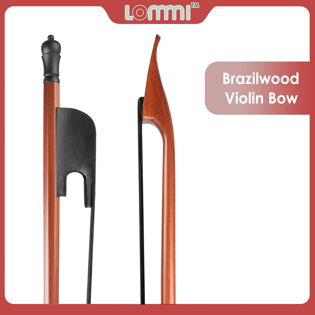 

Смычок для скрипки из бразильского дерева 4/4 в стиле барокко — прочный черный конский волос Монголии для любителей продвинутых игроков и музыки