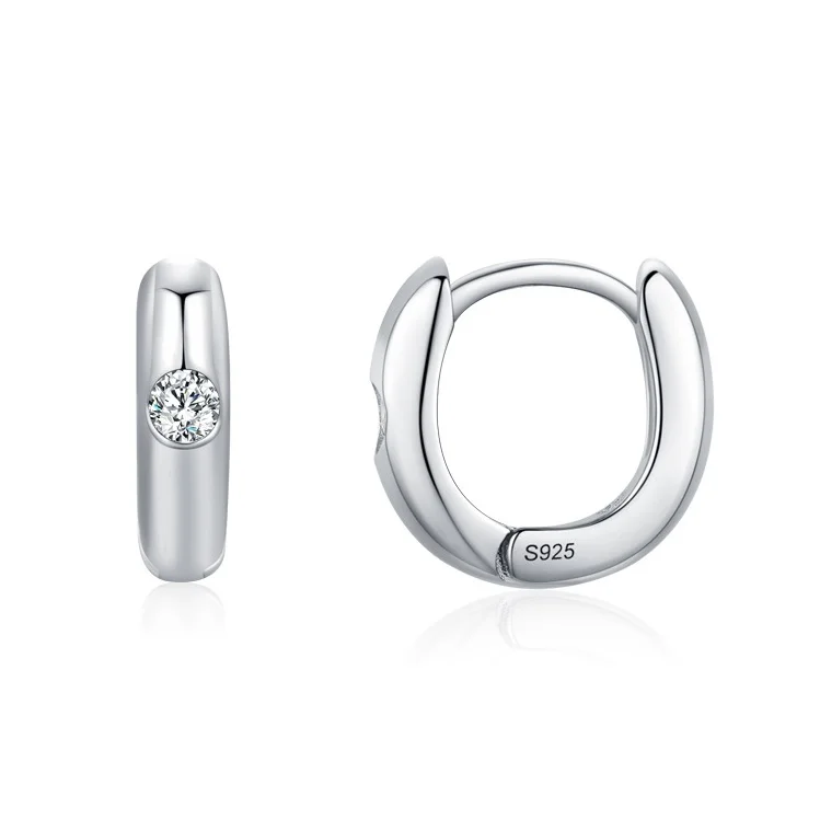 

Подарок на свадьбу, модные серьги-обнимашки из стерлингового серебра S925 с цирконом