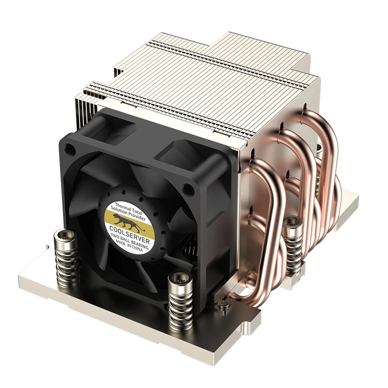 COOLSERVER AMD SP5 2U-S22 6 Kupfer Rohre 380W Server CPU Kühler Workstation Prozessor Kühler Kühler 4PIN PWM Fan Für AMD SP5