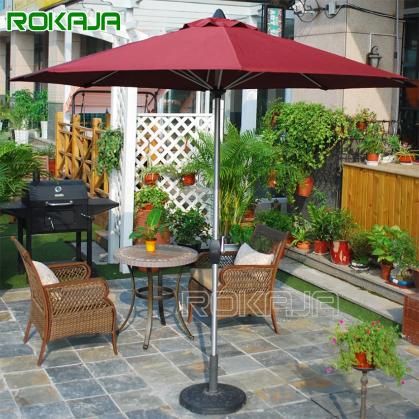 Roman Mid-Pillar Umbrella Outdoor Garden Umbrella Screw Large Sun Patio Umbrella Wholesaler Supplier Profesional Custom Logo