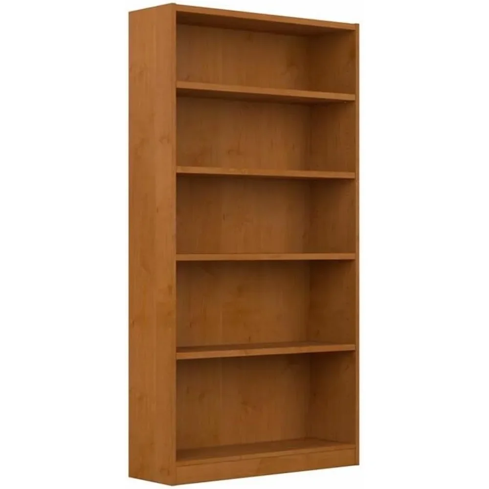 Universal Tall 5 Shelf Bookcase in Natural Cherry