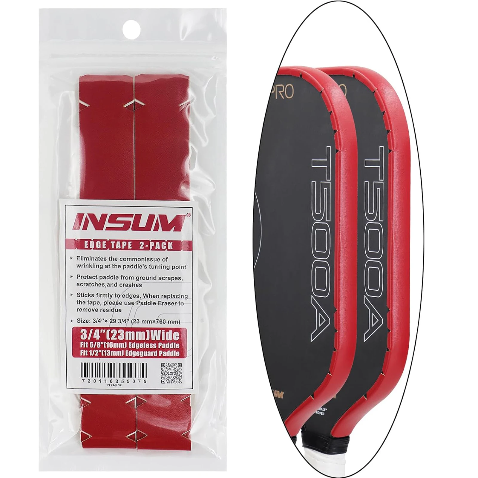 

Pickleball Paddle Edge Guard Tape PU Interwoven Texture Protective Tapes for All Thickness Edges Fit Perfectly Curved Edge