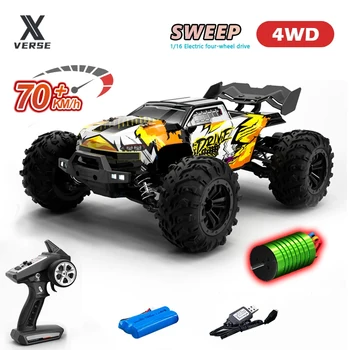 SCY16102 16102Pro 4WD Lipo Double Wheels 2.4Ghz Brushless 70kmh High Speed ​​RC Car Gift for Kids Adult Toy Off-Road Truck