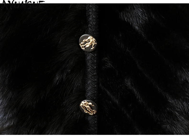 AYUNSUE Real Mink Fur Coat Women Clothes Luxury Fur Coats Female Mink New in Outerwears Winter Jacket Short Style Шуба Женская