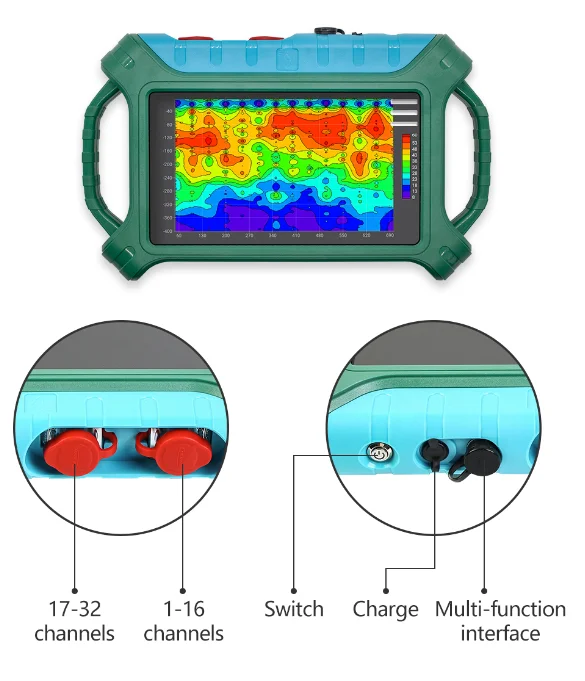 New ADMT-300AX-32D High-density Electrical Resistivity Tomography Instrument For Metal Ore Exploration.