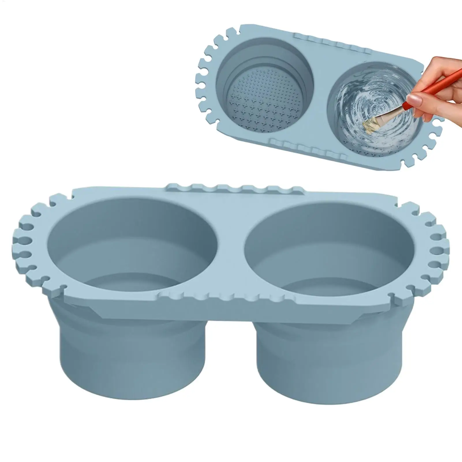 

Портативный складной силиконовый мини-стакан-держатель для мытья кистей, для акварели, акрила, масляной живописи