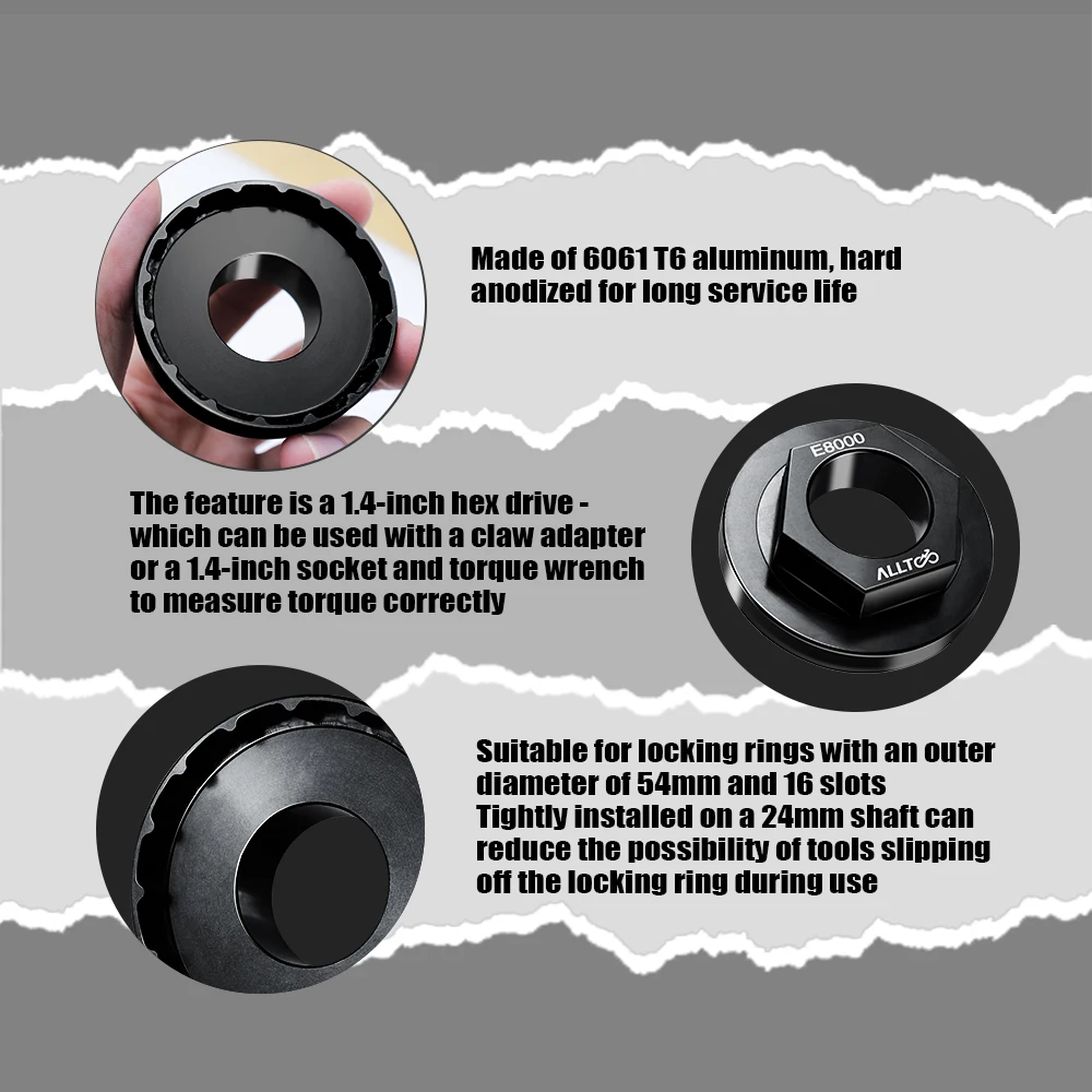 ALLTOO Tools FÜR Shimano-Schritte Sicherungsring-Werkzeug E6100 E7000 E8000 WIE TL-FC39 Sicherungsring-Demontage für Durchmesser 54 mm 16 Rillen – Detail 4
