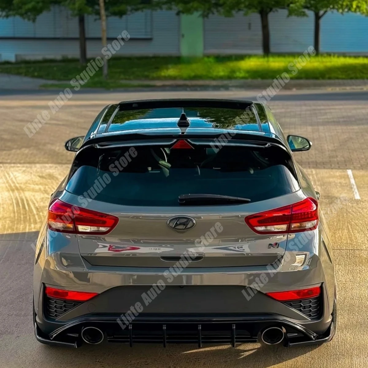 Rear Spoiler for Hyundai I30 N Hatchback Mk3 / Mk3 Facelift 2017-2025 ABS Roof Top Tail Wing Cover Body Kits Tuning Accessories