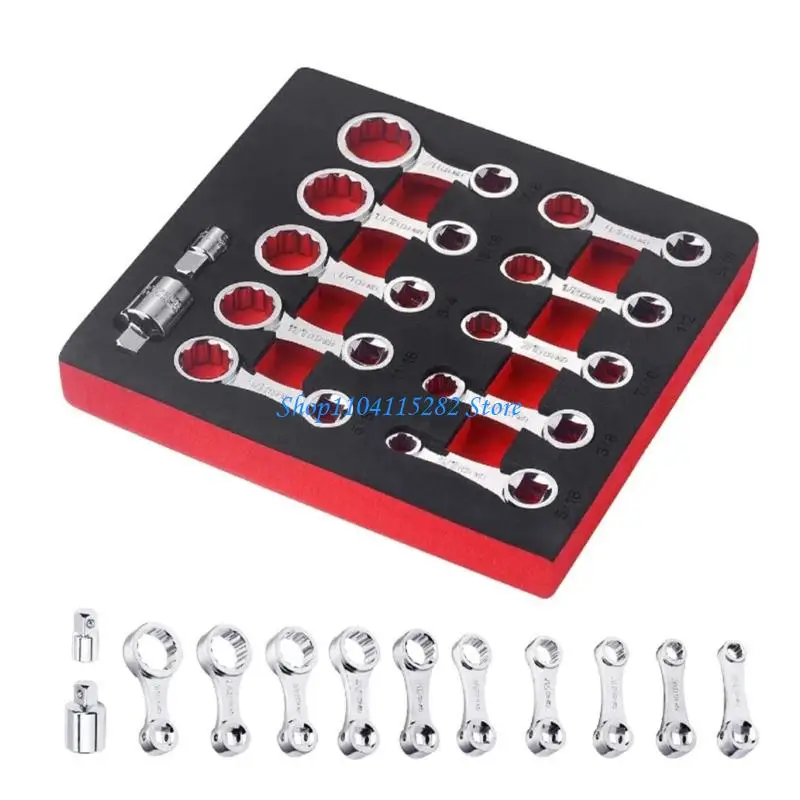 

12 Point Box End Torque Adapter Extension Set, 3/8inch Drive with Carrying Case 3/8" Torque Wrench Adapter