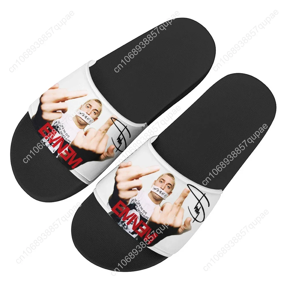 Eminem Rock Singer Slippers Home Outdoor Casual Water Shoe Men Women Retro Street Teenager Beach Pool Sandals Summer Slipper