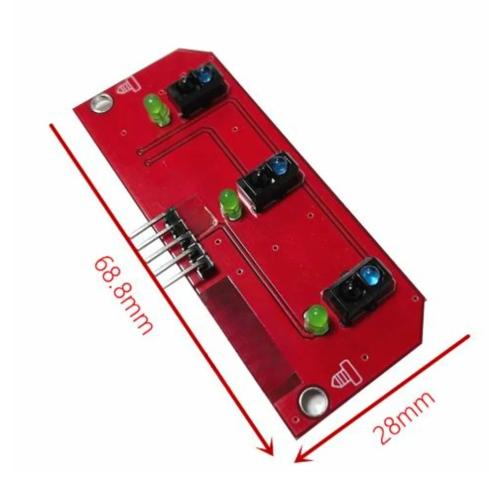 DIY Robot Project 3 Way Tracking Line Follower Module Adjustable Sensitivity Pre-drilled Mounting Holes For Robot