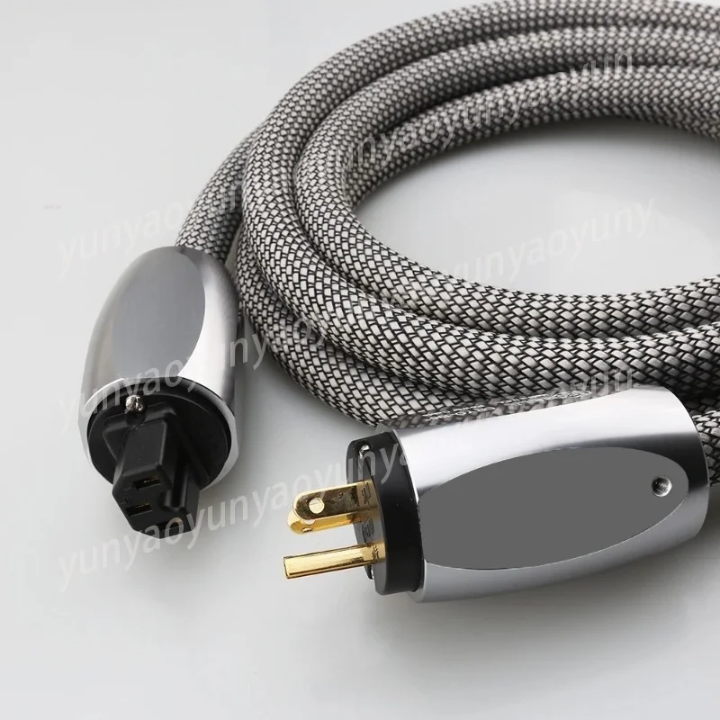 

Power Cable HIFI EU US AC Audiophile Power Cord for Amplifer CD Player Power Cable with gold plated plug